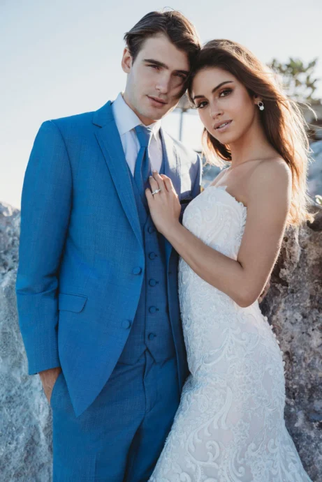 C266 - Cornflower Blue Wedding Suit
