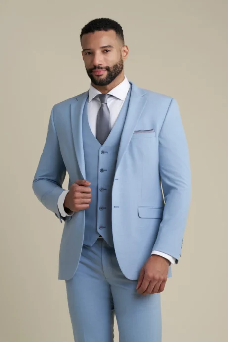 C101 - Light Blue Wedding Collection Suit - Image 2