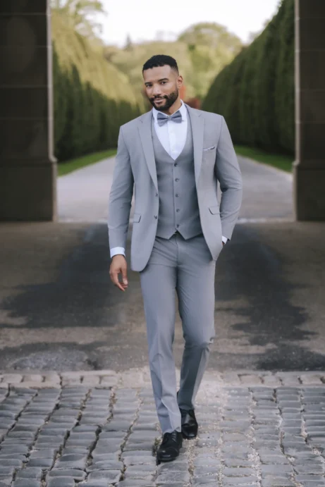C101 - Medium Grey Wedding Collection Suit - Image 3