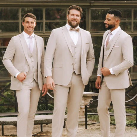 C101 - Tan Wedding Collection Suit - Image 3