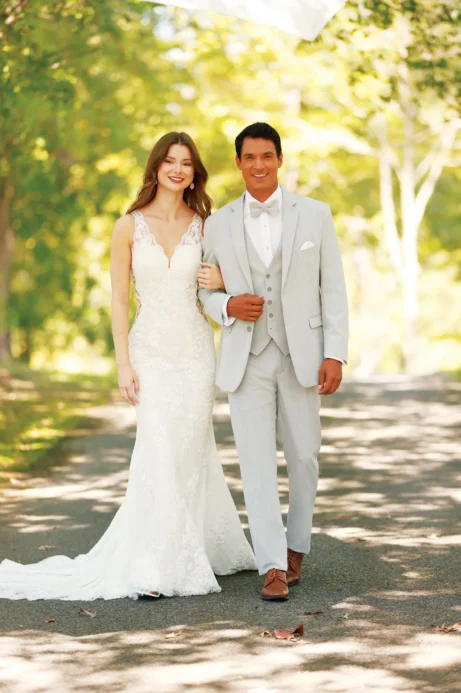 C254 - Platinum Grey Stretch Suit - Image 2